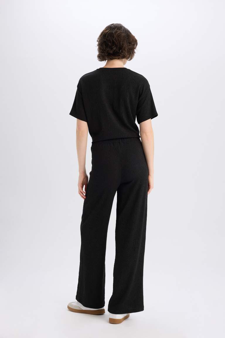 Basic Crepe Wide Leg Trousers