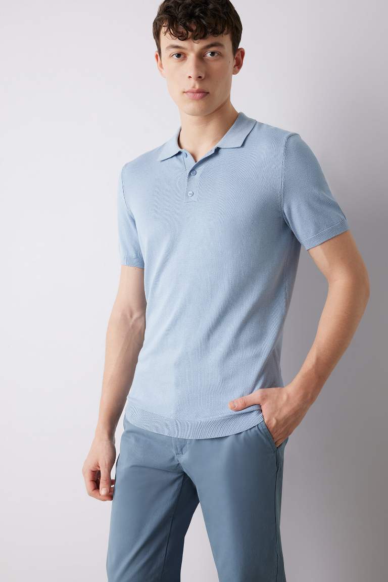 Standard Fit Knitwear Polo T-Shirt