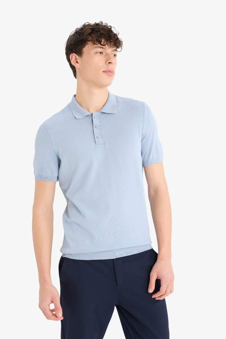 Standard Fit Knitwear Polo T-Shirt