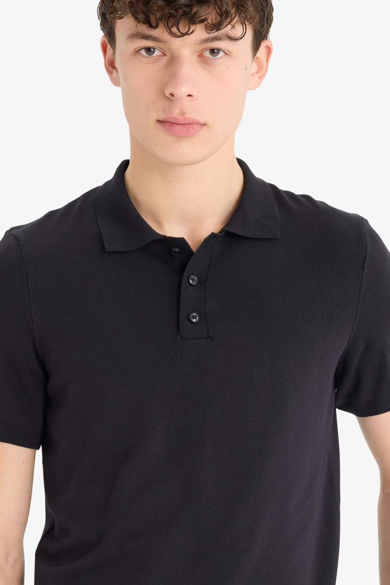 Standard Fit Knitwear Polo T-Shirt