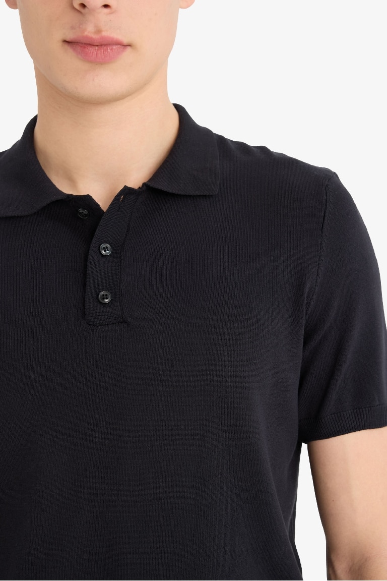 Standard Fit Knitwear Polo T-Shirt