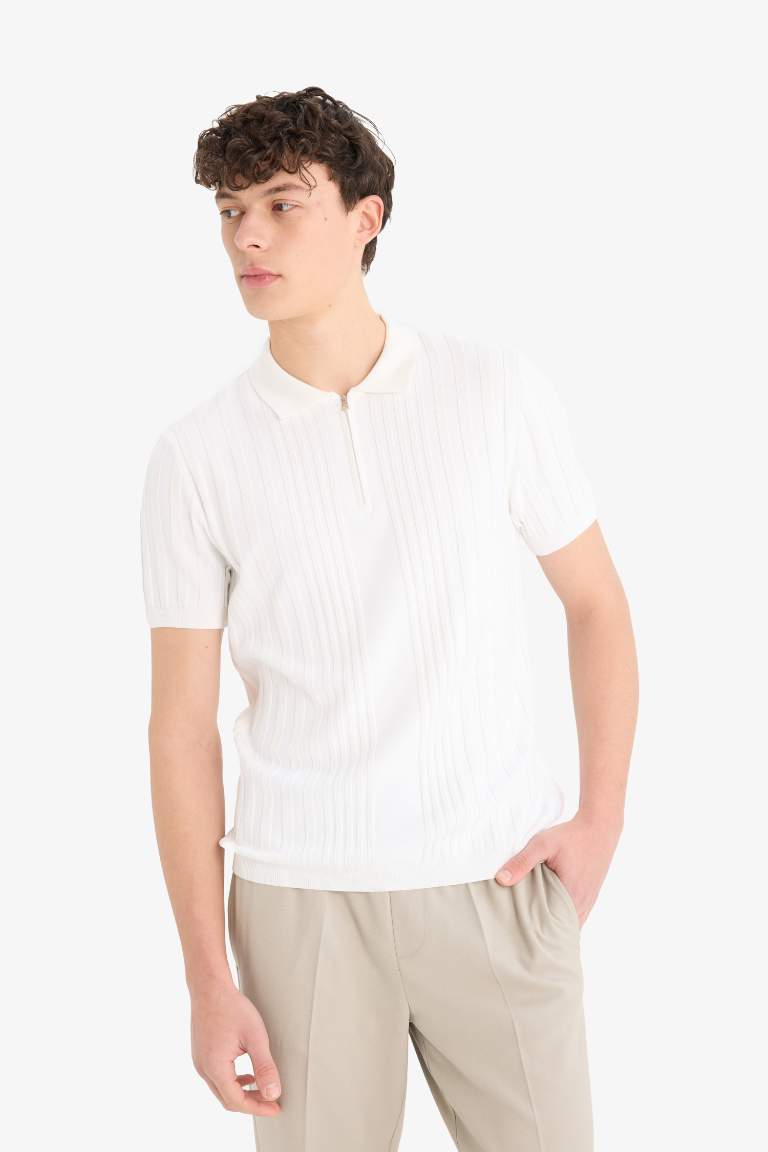 Standard Fit Knitwear Polo T-Shirt