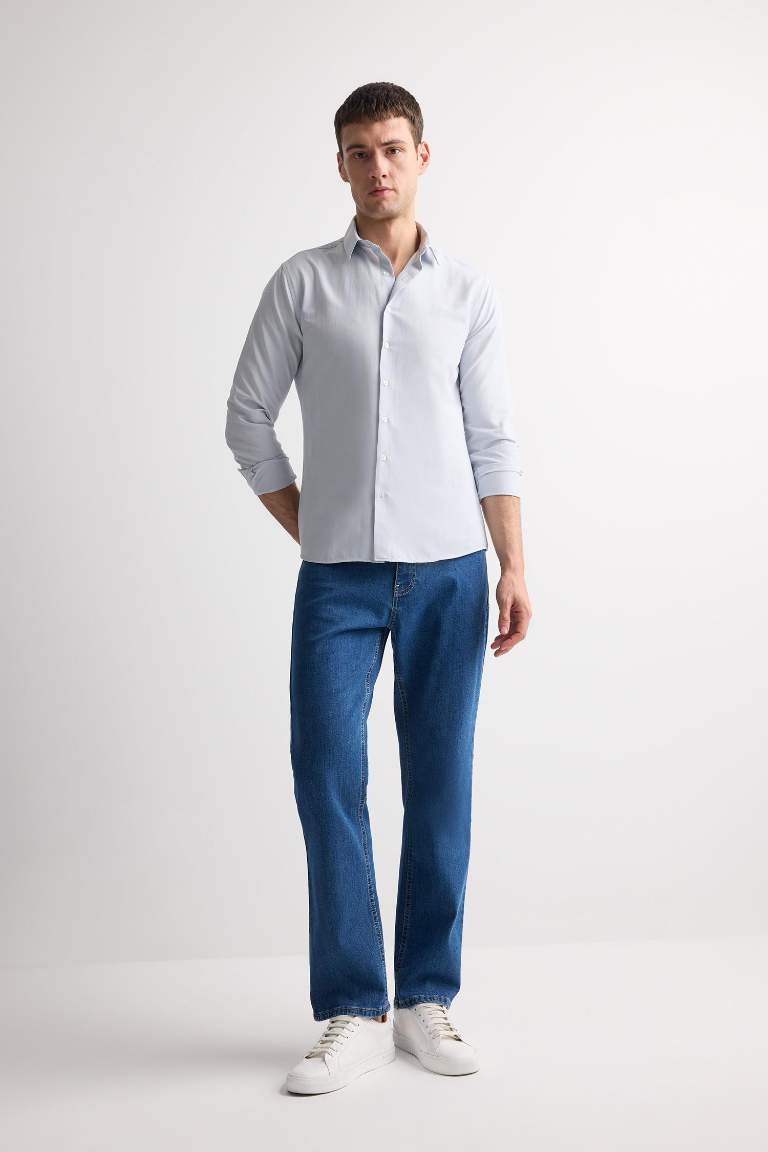 Diago Comfort Fit Rahat Kalıp Yüksek Bel Geniş Paça Jean Pantolon