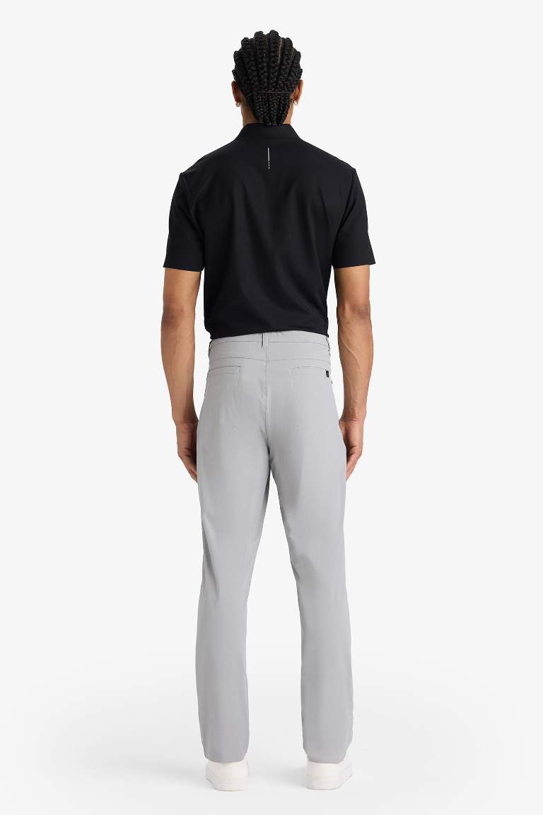 DeFactoFit Slim Fit Dar Kesim Standart Paça Dokuma Sporcu Pantolon