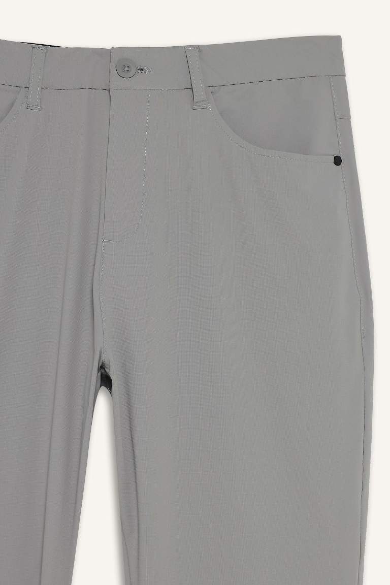 DeFactoFit Slim Fit Dar Kesim Standart Paça Dokuma Sporcu Pantolon