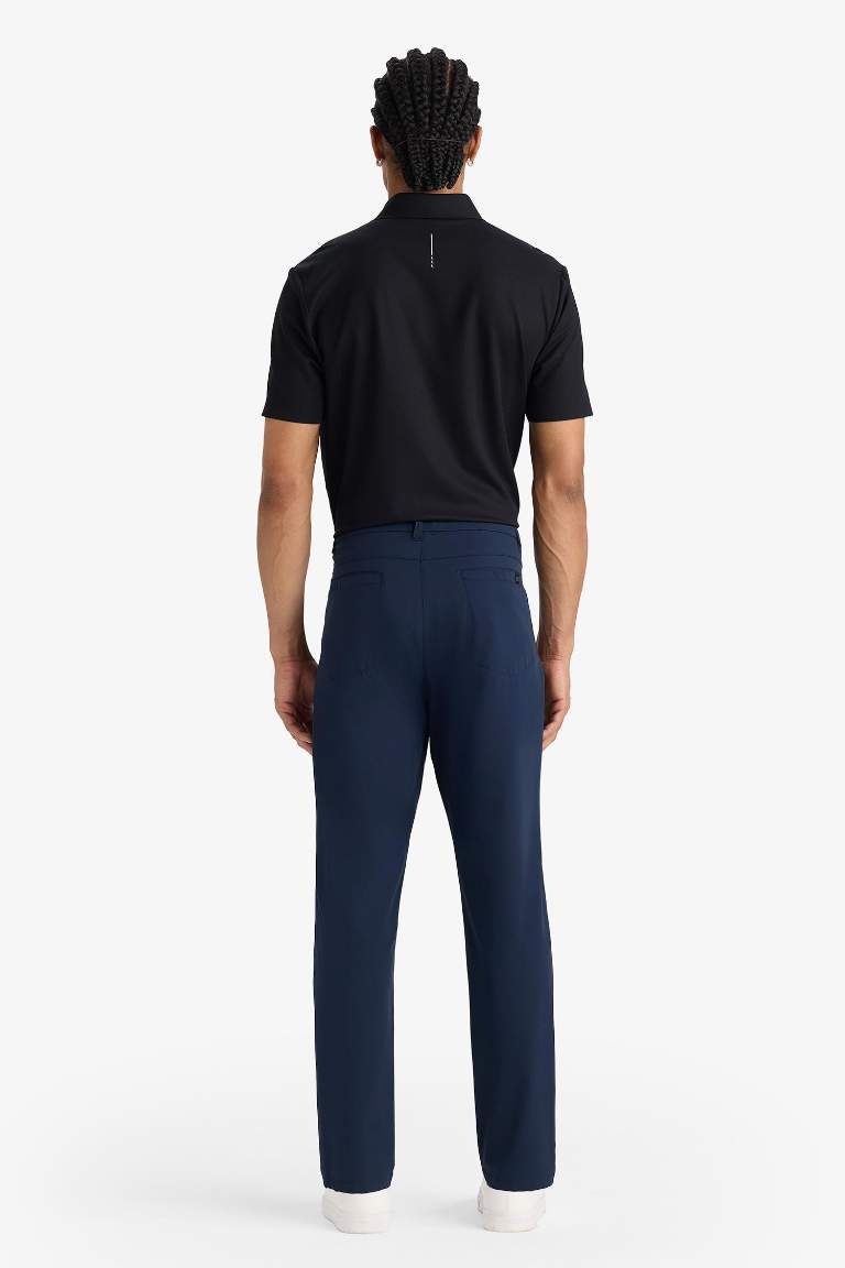 DeFactoFit Slim Fit Dar Kesim Standart Paça Dokuma Sporcu Pantolon