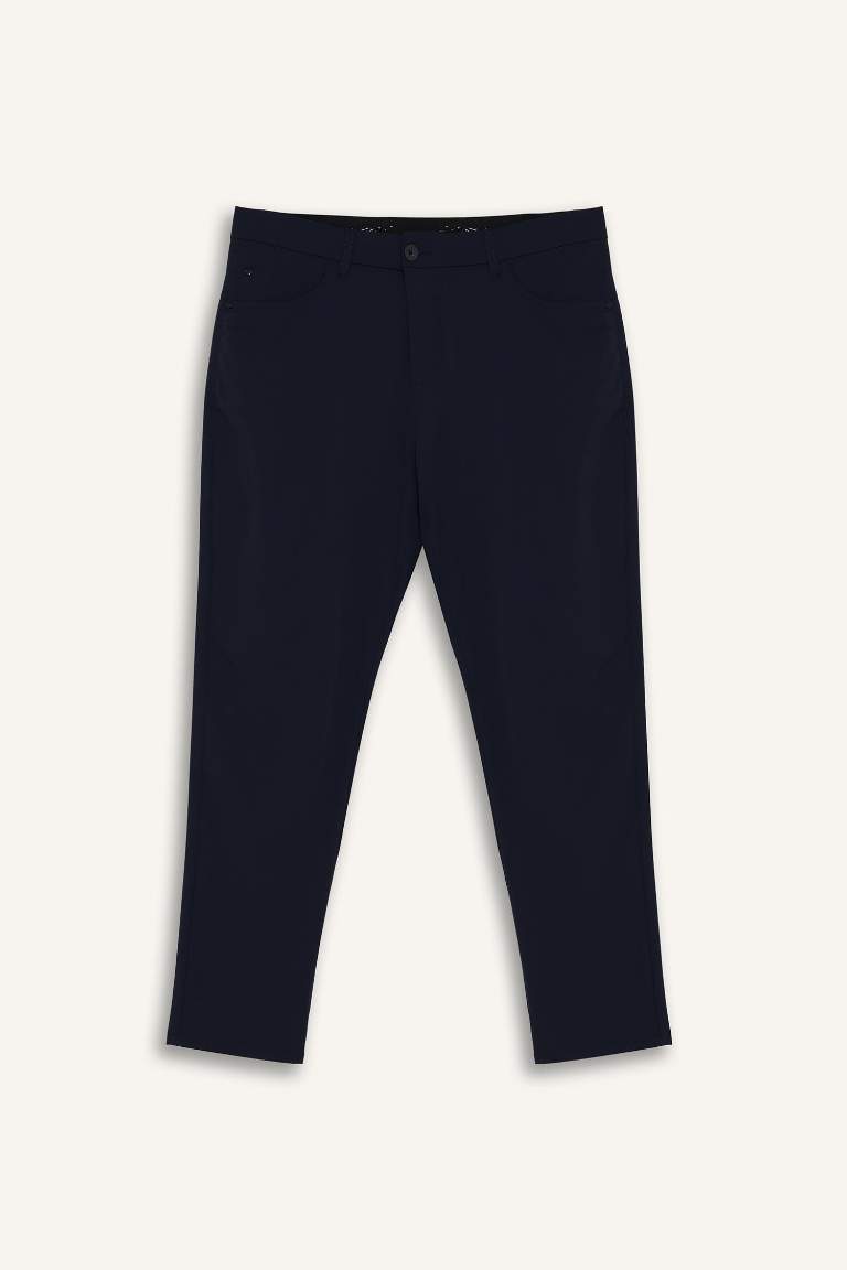 DeFactoFit Slim Fit Dar Kesim Standart Paça Dokuma Sporcu Pantolon