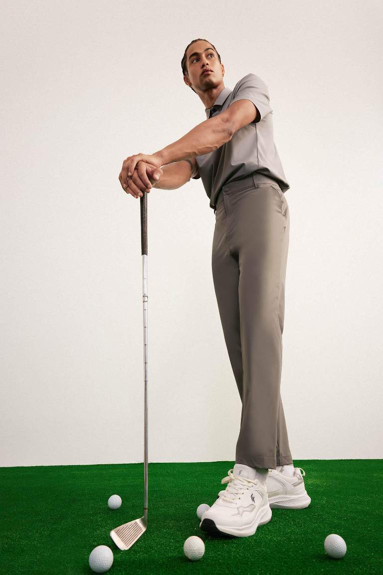 DeFactoFit Slim Fit Dar Kesim Standart Paça Esnek Multifonksiyonel Dokuma Sporcu Pantolon