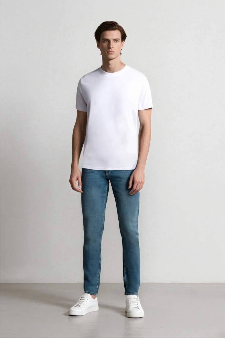 Pedro Slim Fit Dar Kalıp Normal Bel Dar Paça Jean Pantolon