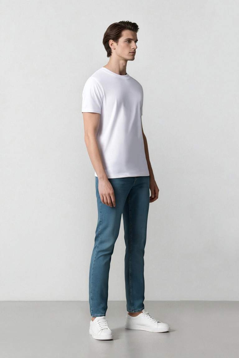 Pedro Slim Fit Dar Kalıp Normal Bel Dar Paça Jean Pantolon