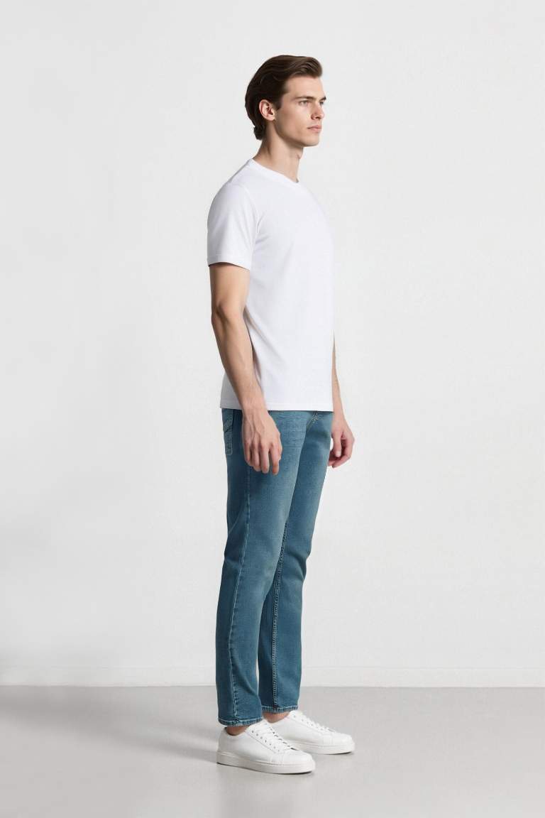 Pedro Slim Fit Dar Kalıp Normal Bel Dar Paça Jean Pantolon