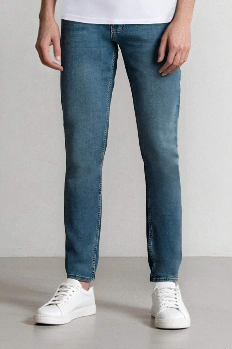 Pedro Slim Fit Dar Kalıp Normal Bel Dar Paça Jean Pantolon