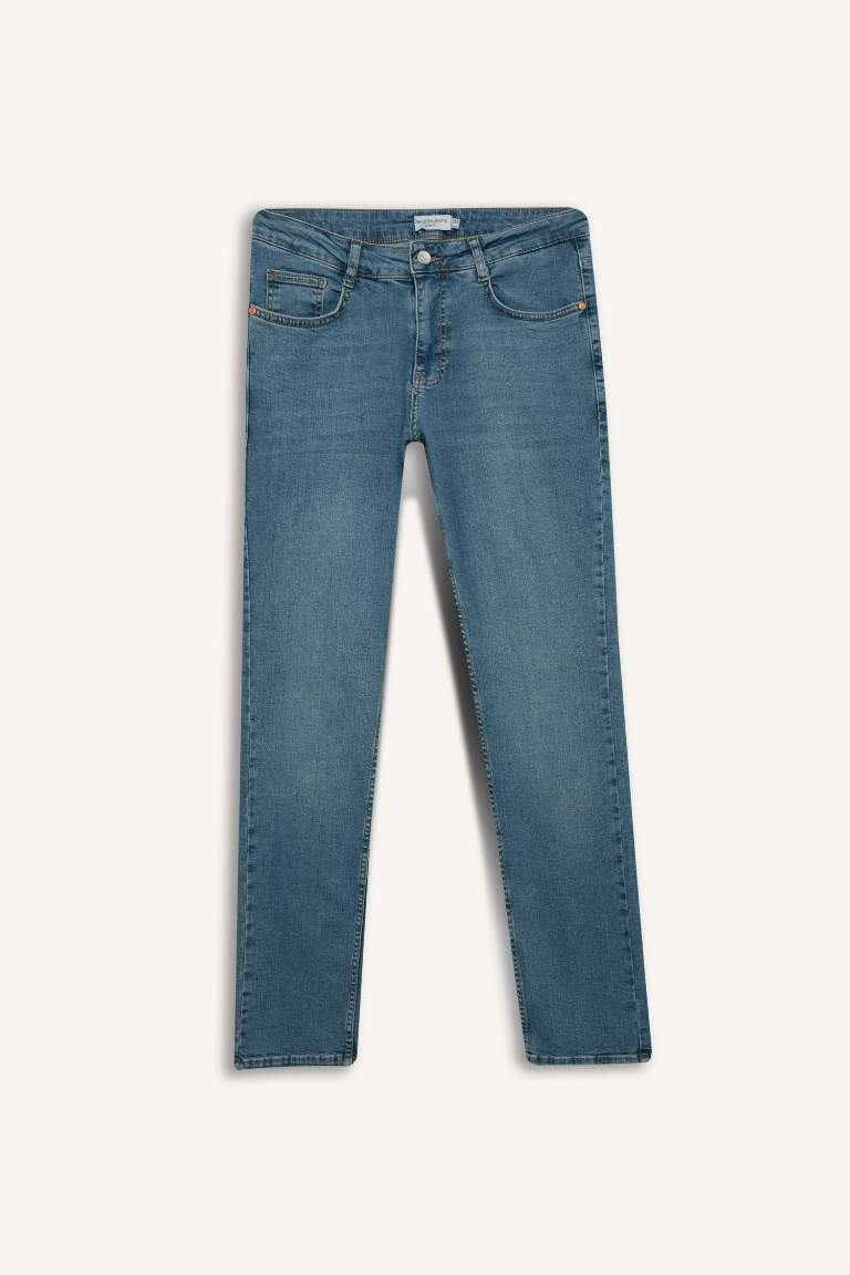 Pedro Slim Fit Dar Kalıp Normal Bel Dar Paça Jean Pantolon