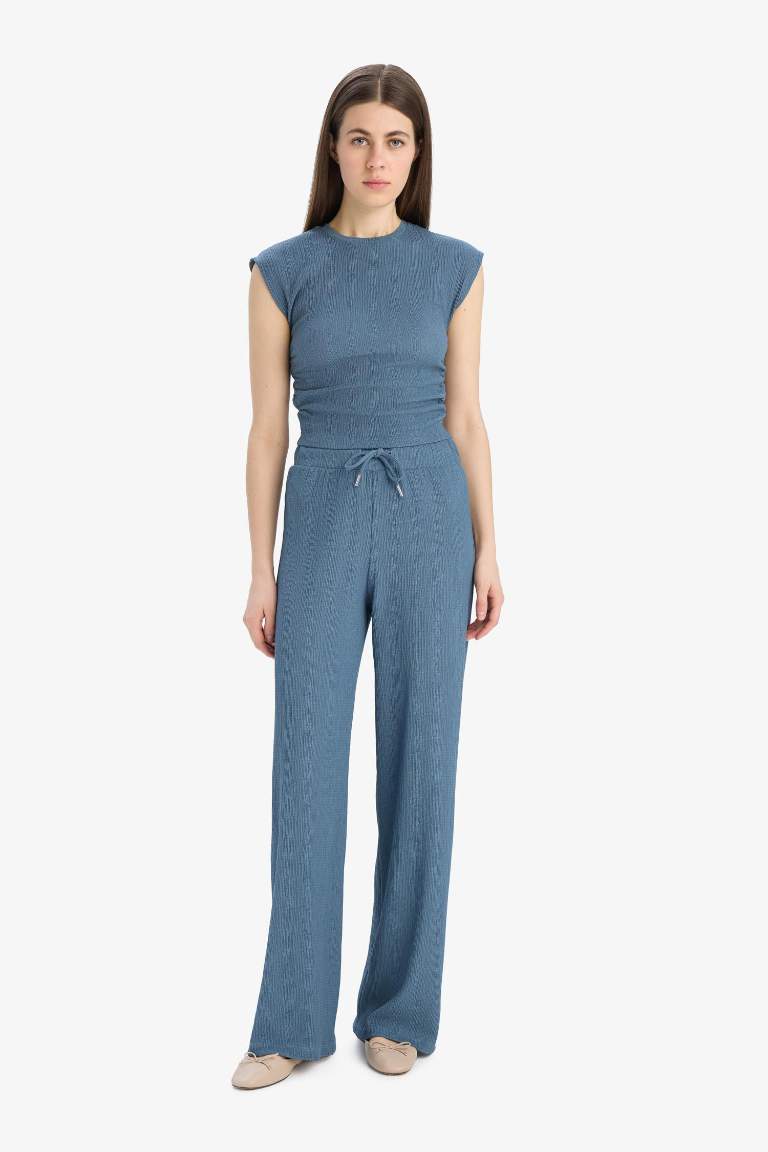 Straight Fit Cepli Bürümcük Pantolon