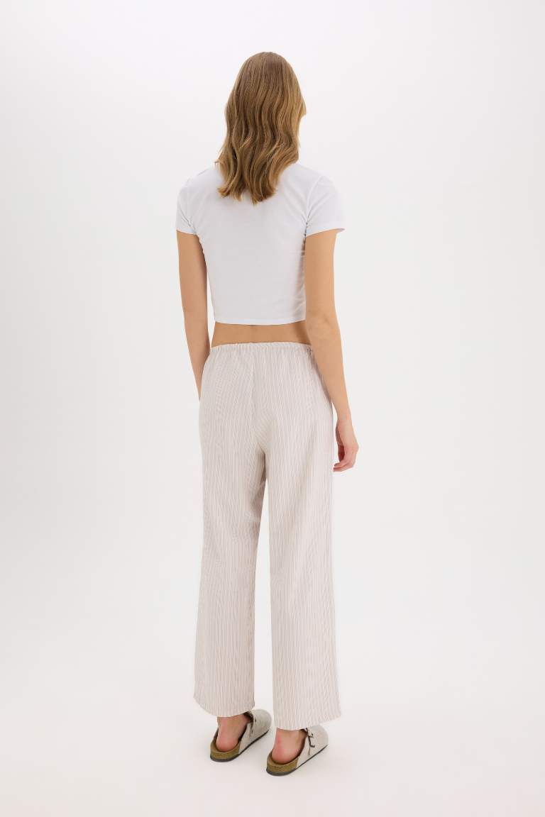 Pantalon en popeline long à coupe régulière de Fall in Love