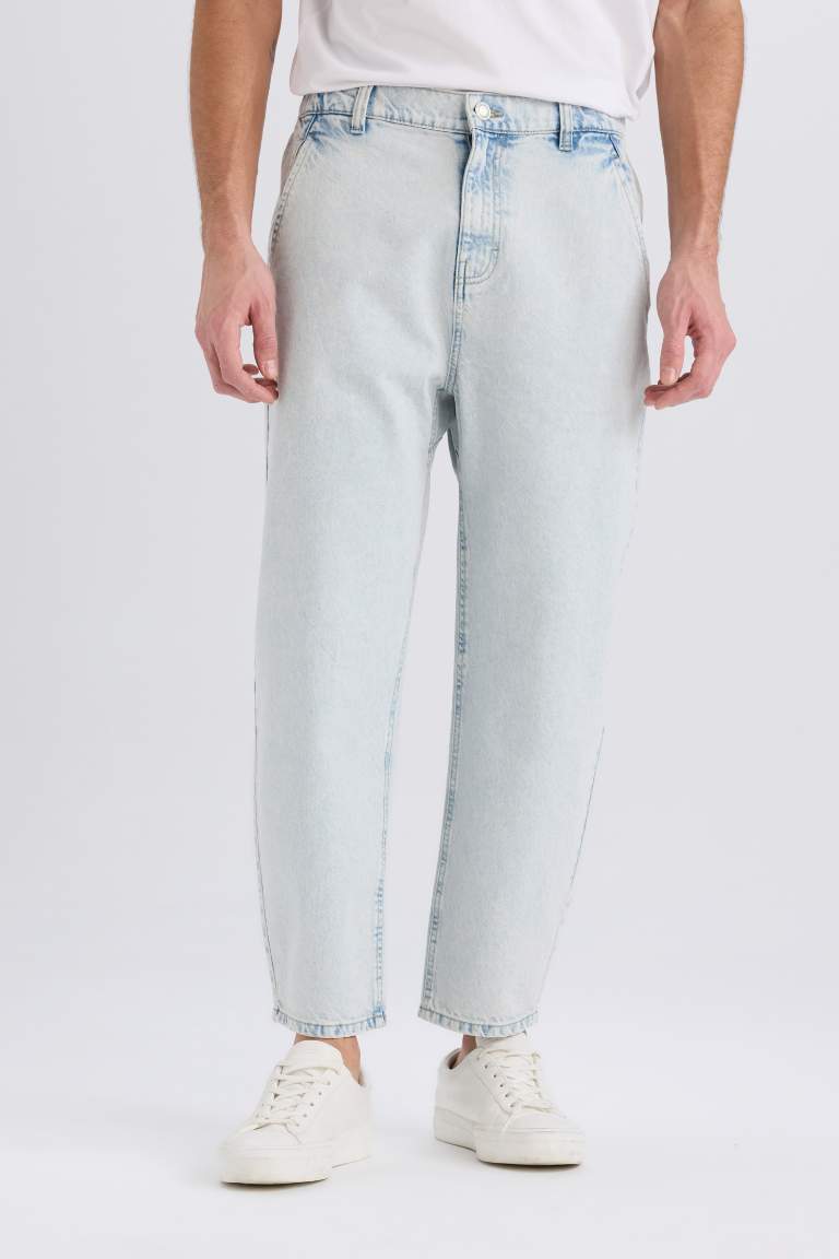 Pantalon Jean large à coupe décontractée