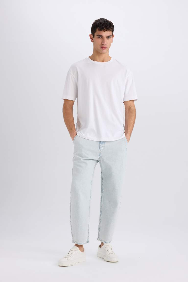 Pantalon Jean large à coupe décontractée