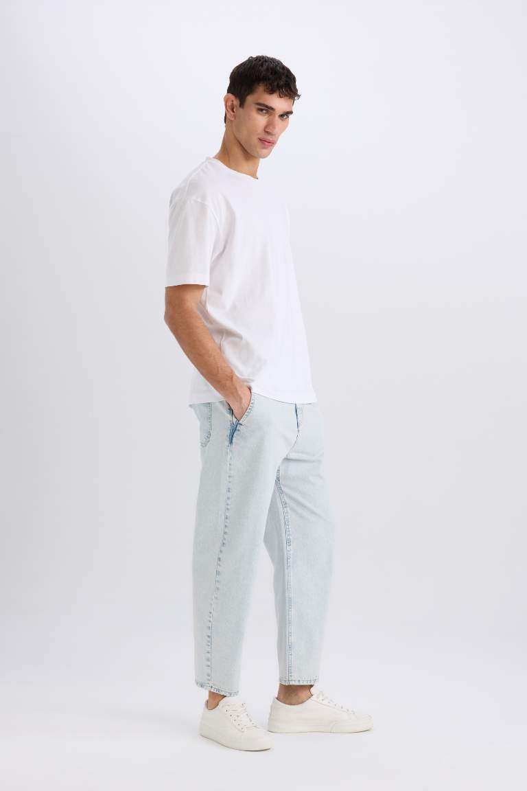 Pantalon Jean large à coupe décontractée