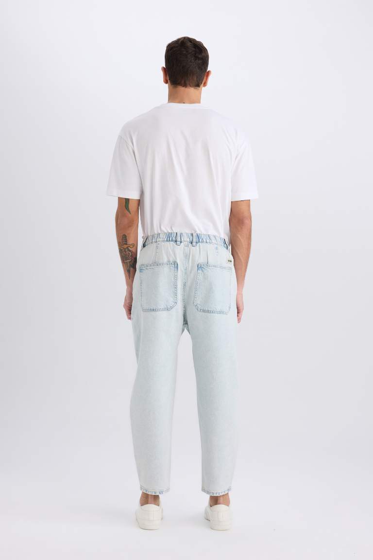 Pantalon Jean large à coupe décontractée