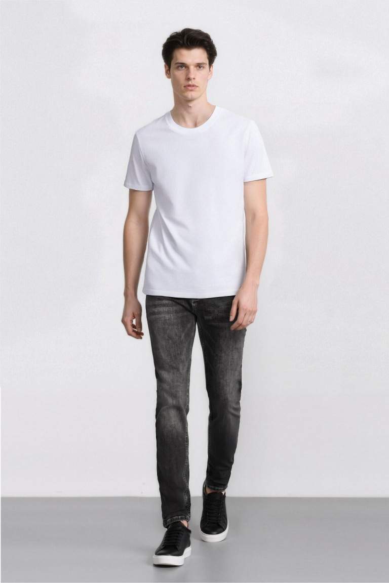 Carlo Skinny Fit Ekstra Dar Kalıp Normal Bel Ekstra Dar Paça Jean Pantolon