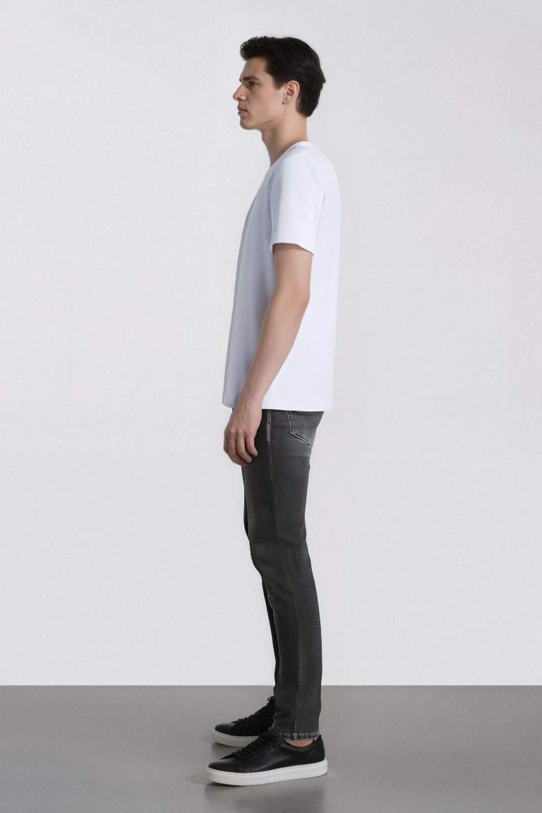 Carlo Skinny Fit Ekstra Dar Kalıp Normal Bel Ekstra Dar Paça Jean Pantolon