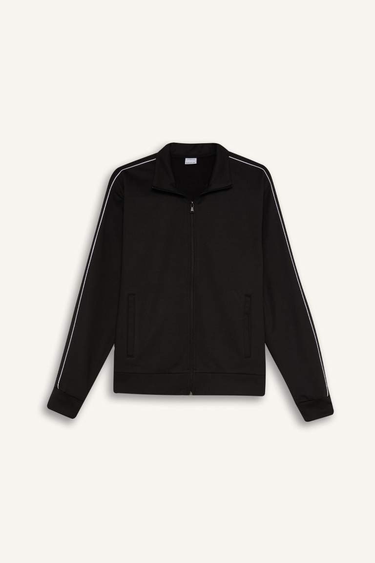 DeFactoFit Standart Fit Cepli Fermuarlı Sporcu Sweatshirt