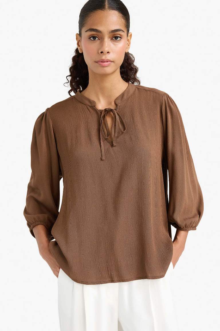 Regular Fit Long Sleeve Blouse