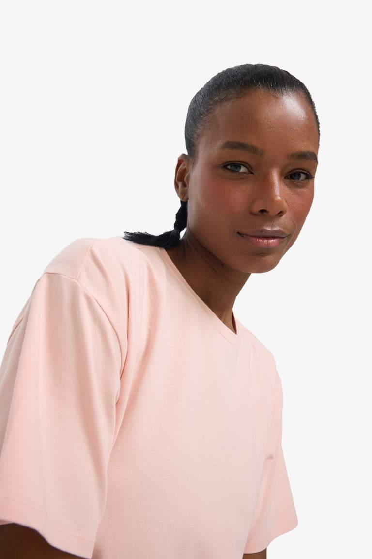DeFactoFit Comfort Fit Bisiklet Yaka Sporcu Kısa Kollu Tişört