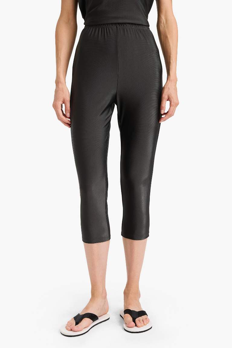 Regular Fit 4'lü Hızlı Kuruyan Burkini Tesettür Basic Düz Mayo Takım