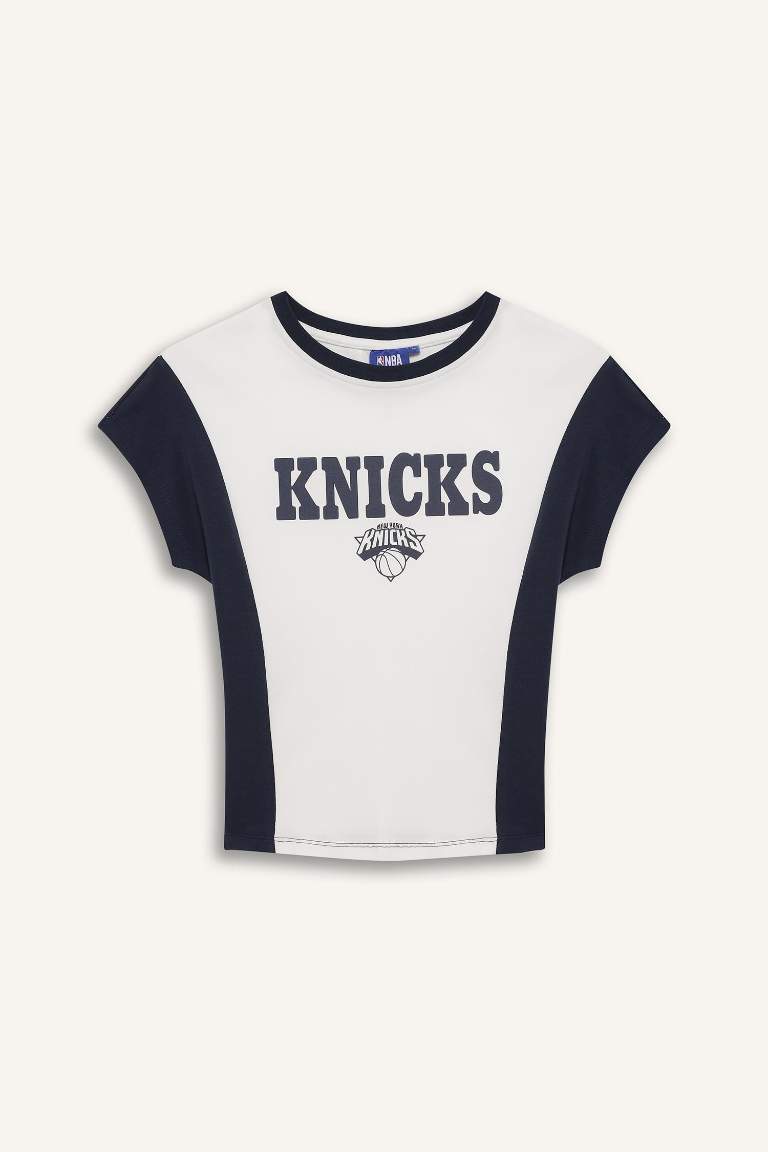 DeFactoFit NBA Brooklyn Nets Slim Fit Dar Kesim Bisiklet Yaka Kısa Kollu Tişört