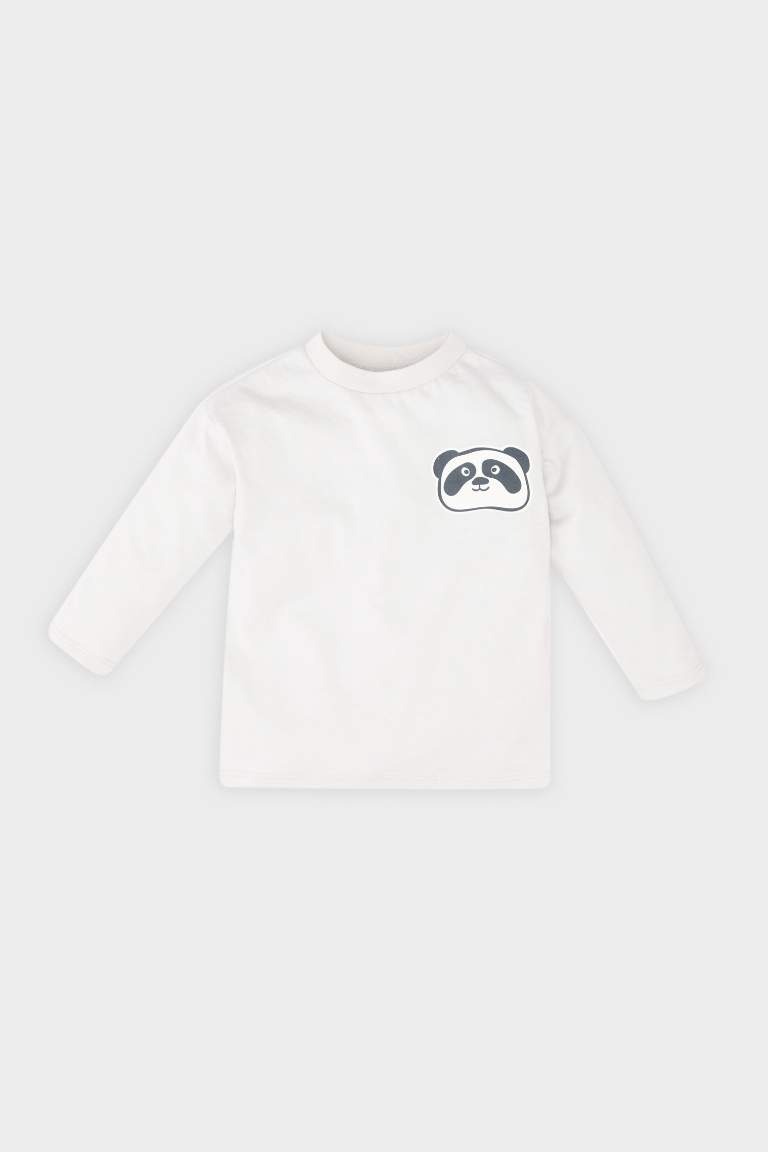 Baby Boy Crew Neck Printed Long Sleeve T-shirt