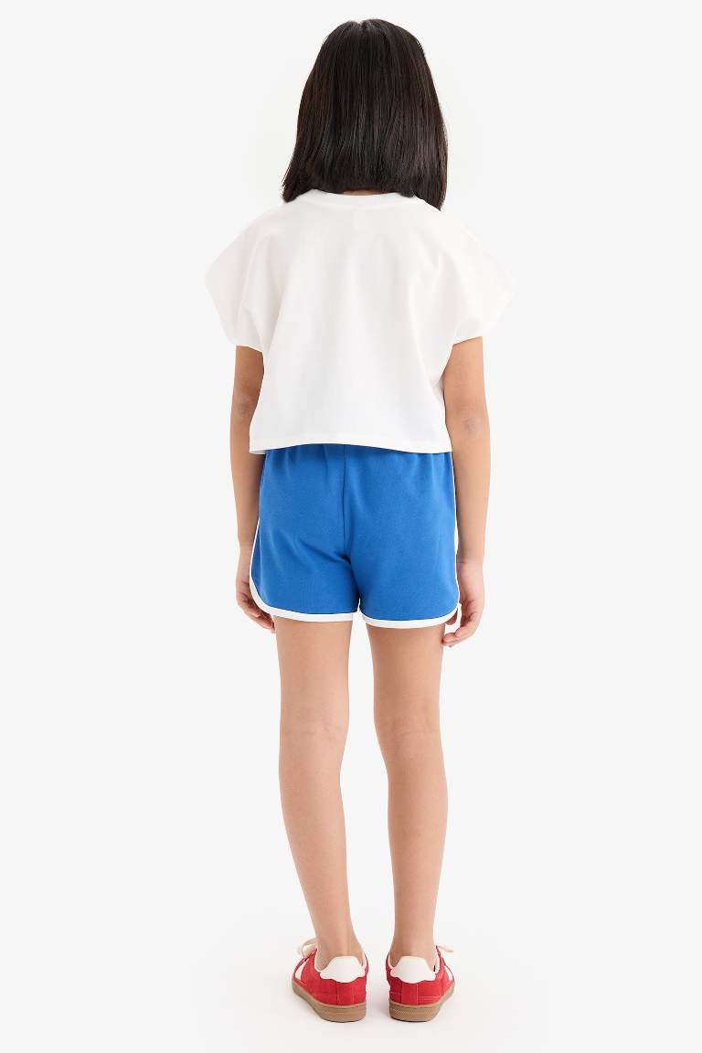 Girl Printed Short Sleeve T-Shirt Shorts 2 Piece Set