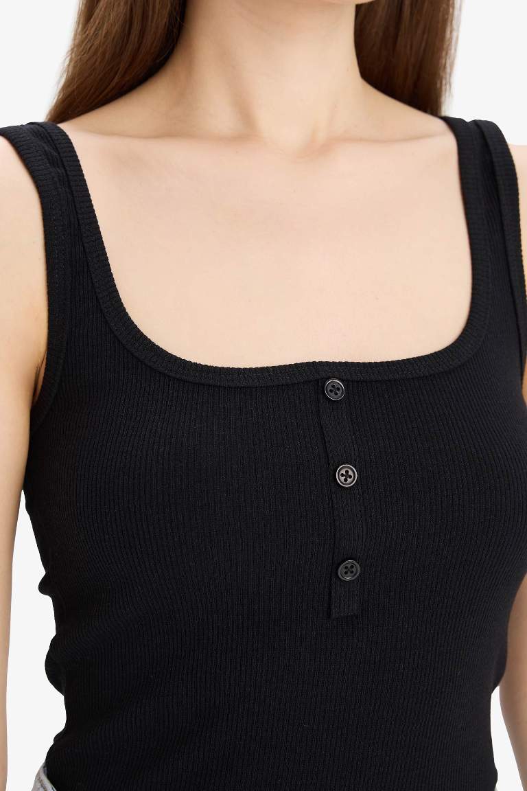 Slim Fit Camisole Square Collar Tank Top