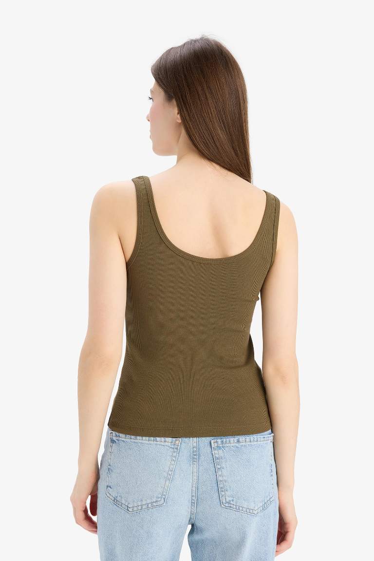 Slim Fit Camisole Square Collar Tank Top