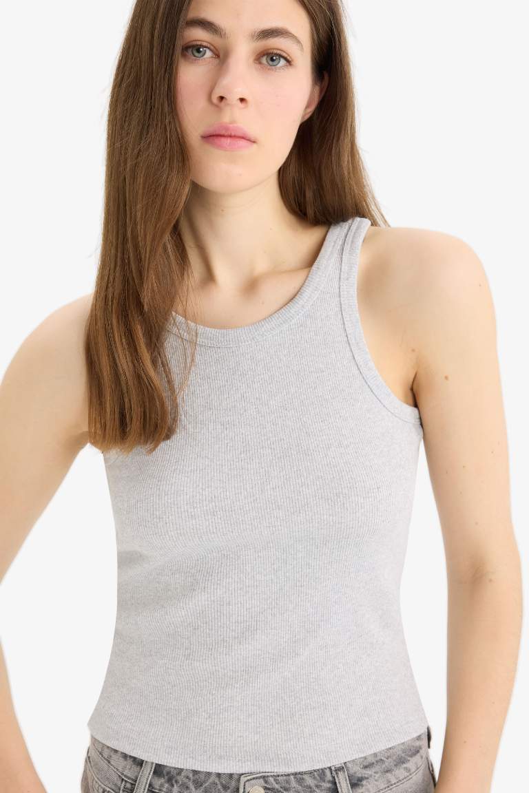 Slim Fit Camisole Halter Collar Tank Top