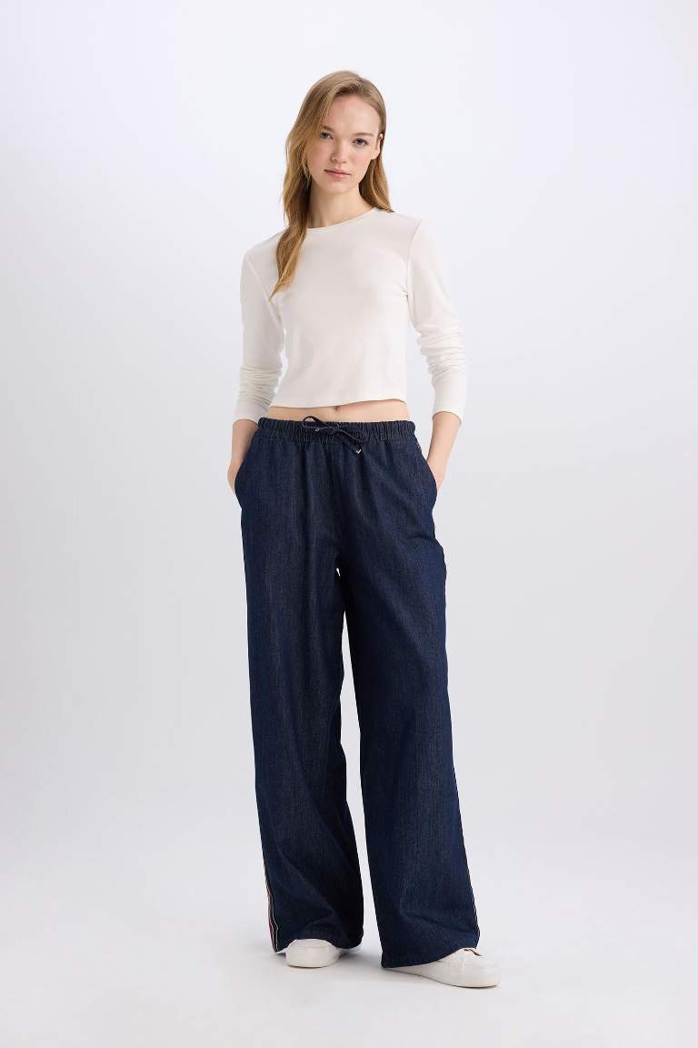 Wide Leg High Waist Long Jeans