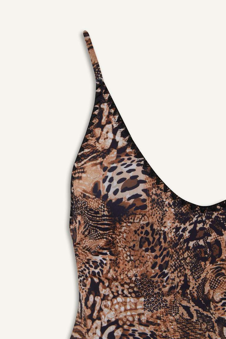 Regular Fit Leopar Desenli Mayo-Fall in Love