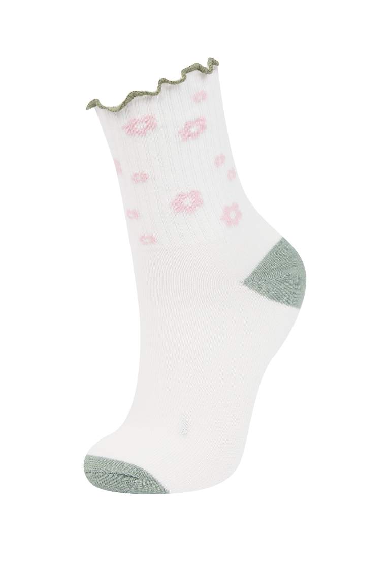 Girl 3 Piece Cotton Long Socks