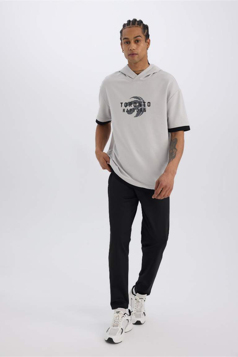 DeFactoFit Sporcu Jogger Eşofman Altı Slim Fit Dar Kesim Standart Paça Skuba Dalgıç Kumaş Beli Lastikli Düz Paça