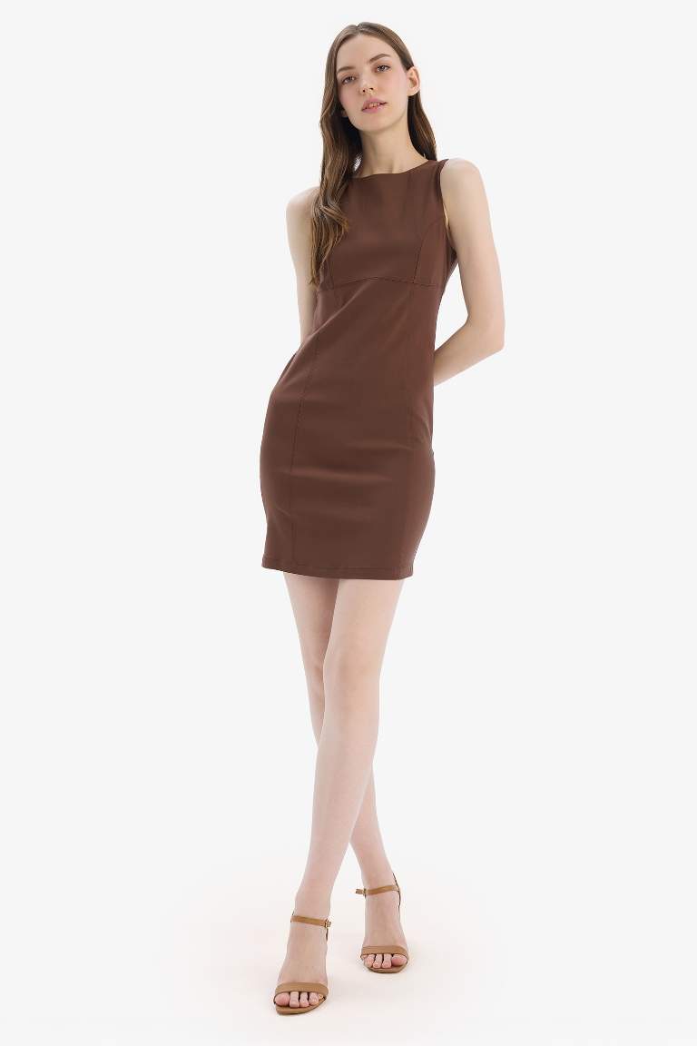 Bodycon Crew Neck Mini Dress