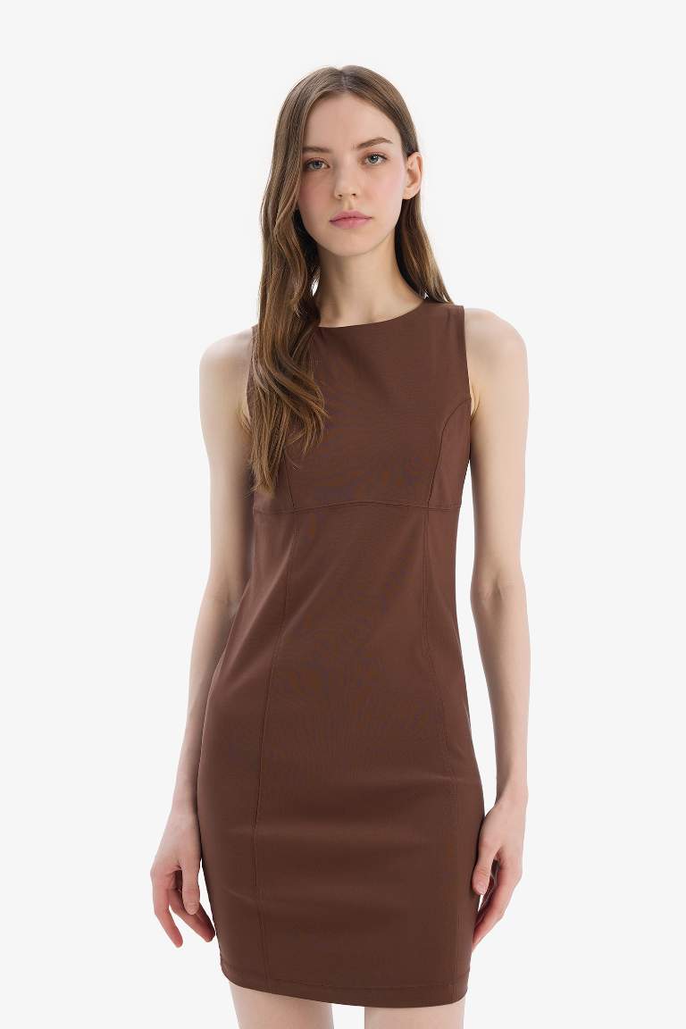 Bodycon Crew Neck Mini Dress