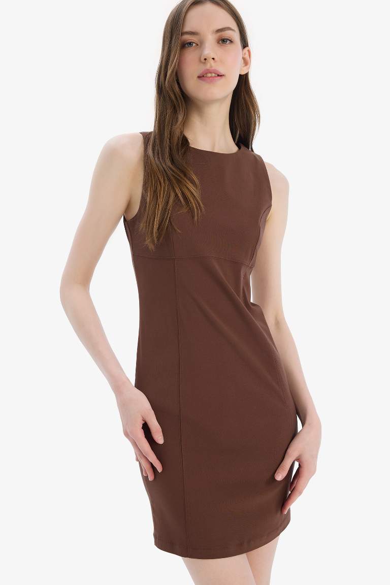 Bodycon Crew Neck Mini Dress