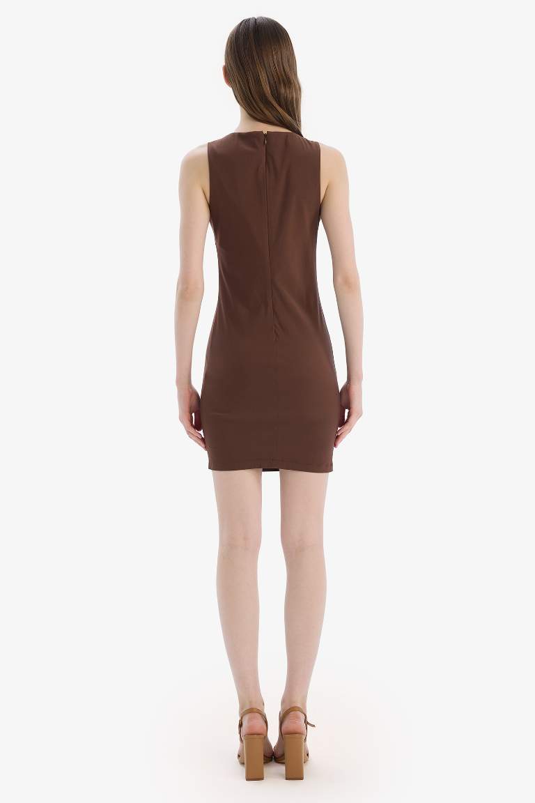 Bodycon Crew Neck Mini Dress