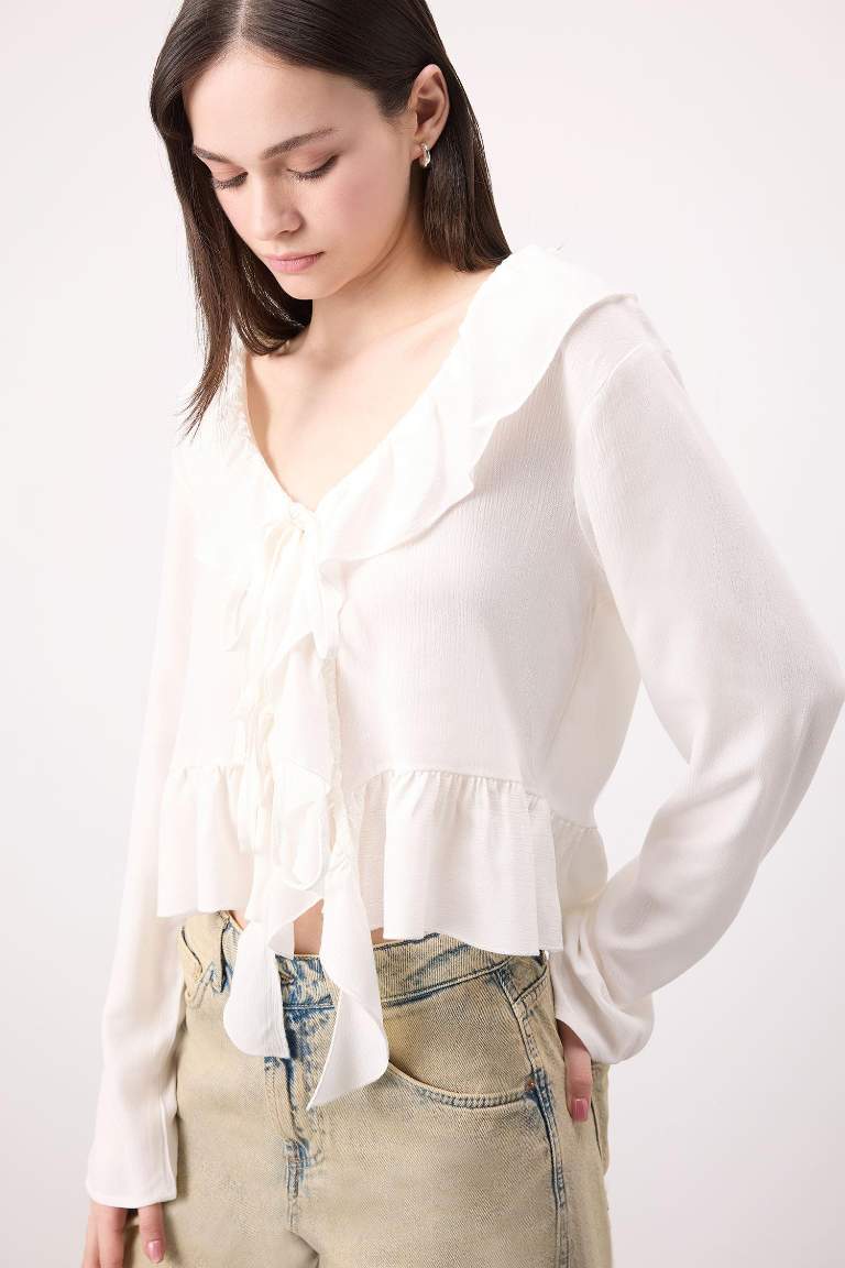 Regular Fit Long Sleeve Blouse