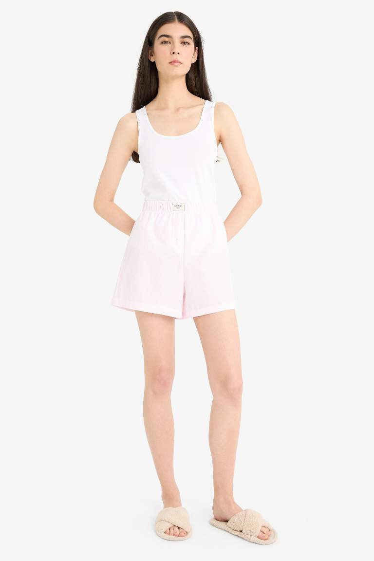 Regular Fit Kısa Boy Poplin 2'li Pijama Alt-Fall in Love