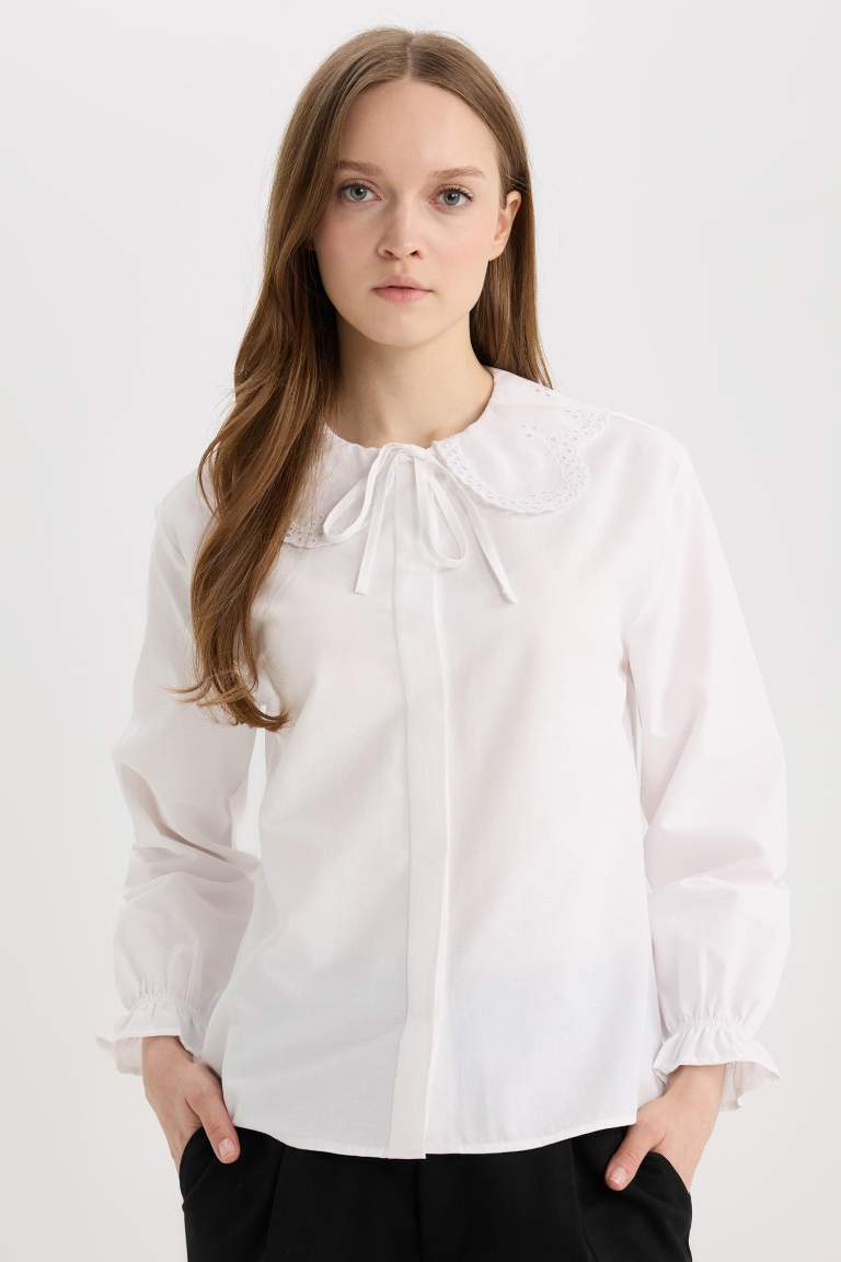 Regular Fit Poplin Long Sleeve Tunic