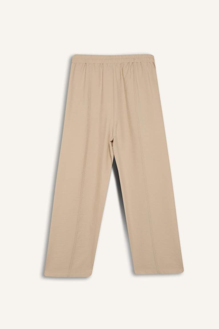 Flexible Waist Basic Harem Trousers