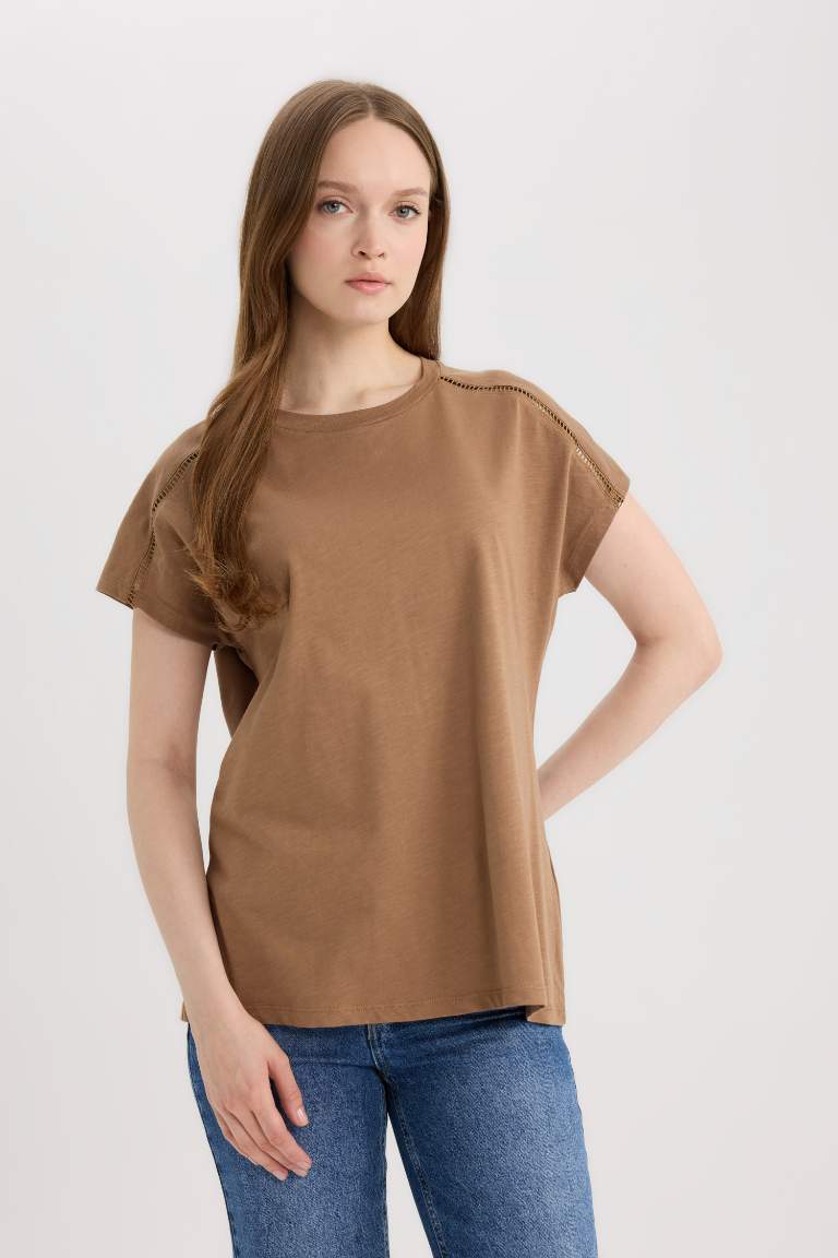 Traditional Crew Neck Cotton Short Sleeve T-Shirt