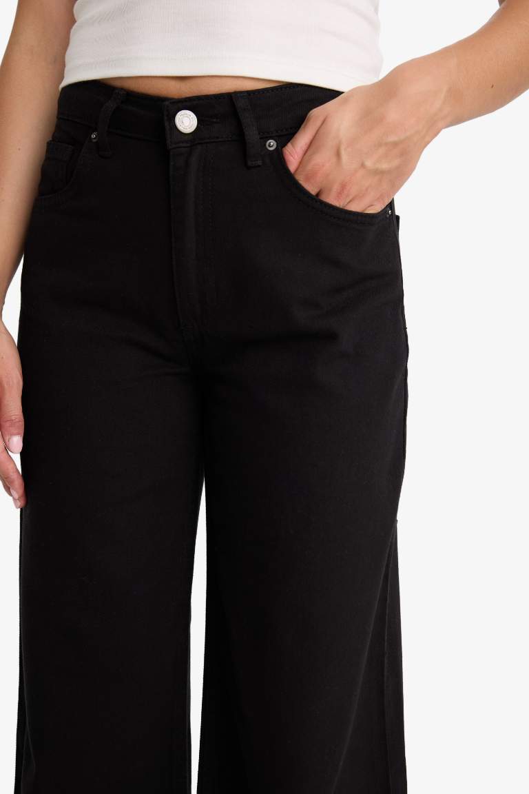 Wide Leg Normal Bel Standart Boy Gabardin Pantolon