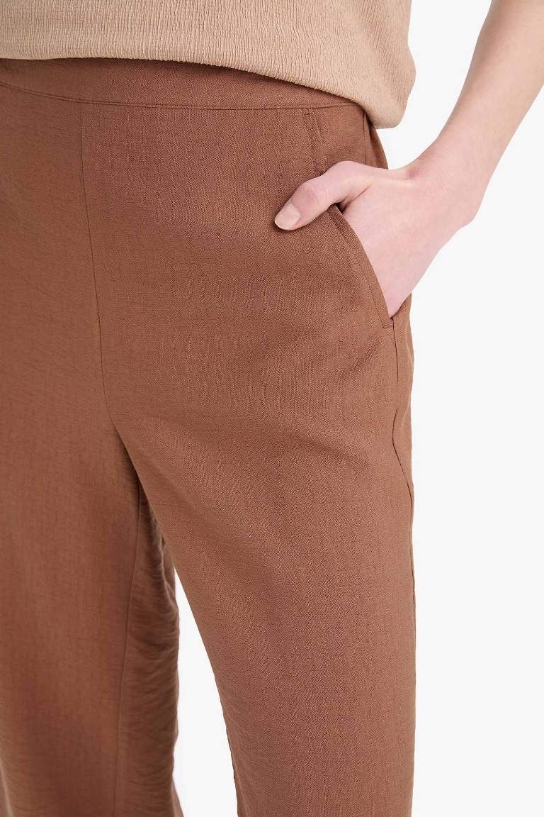 Esnek Belli Basic Düz Cepli Kapri